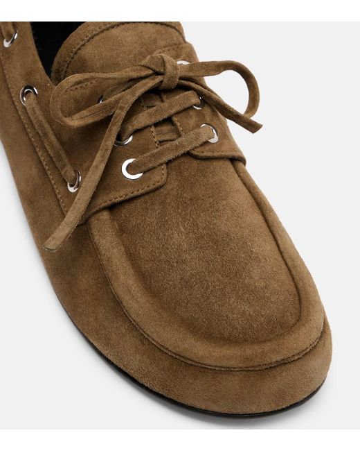 Proenza Schouler Brown Segelschuhe Deck Aus Veloursleder