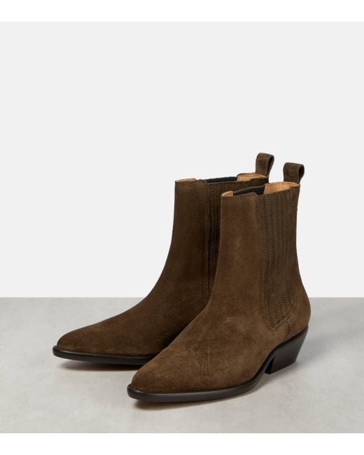 Isabel Marant Brown Delena Suede Ankle Boots