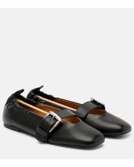 Ballerines Mary Jane Butterfly Ganni en coloris Black