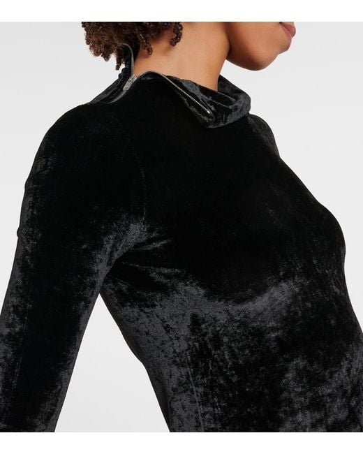 Jil Sander Black Velvet Top