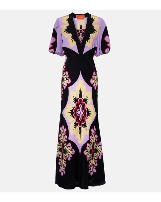 LaDoubleJ Multicolor Marlene Silk Crepe De Chine Maxi Dress