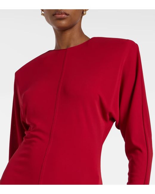 Stella McCartney Red Midikleid Aus Crepe-Jersey