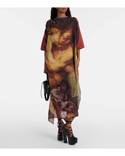 Vivienne Westwood Kiss Swing Dress in Brown | Lyst UK