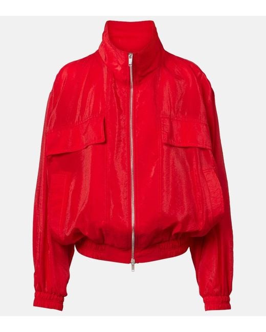 Frankie Shop Red Drea Bomber Jacket