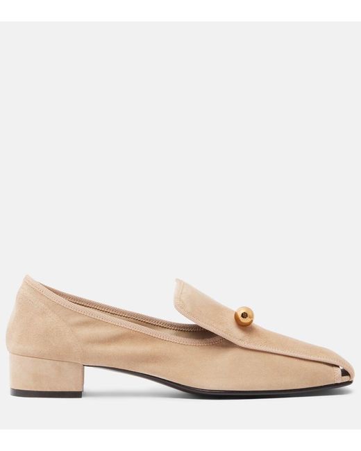 Herbert Levine Natural Showtime Suede Loafer Pumps