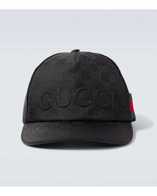 Cappello Da Baseball Gg Web di Gucci in Black da Uomo
