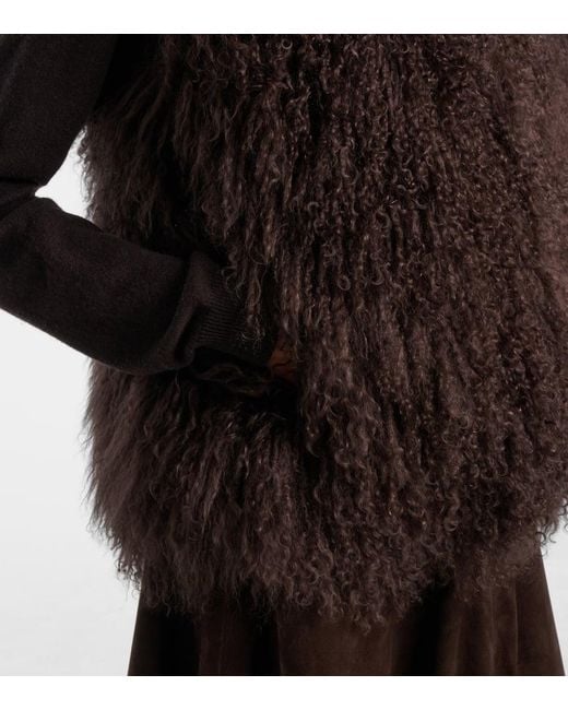 Chaleco De Borrego Yves Salomon de color Black