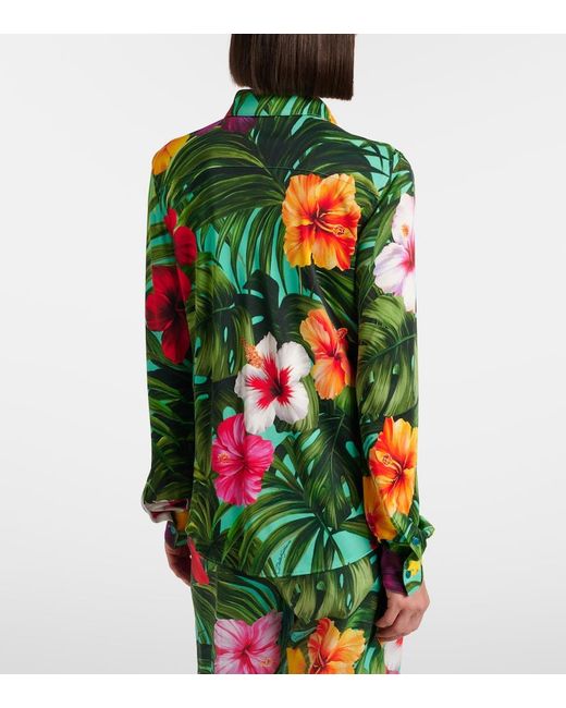 Dolce & Gabbana Green Floral Shirt
