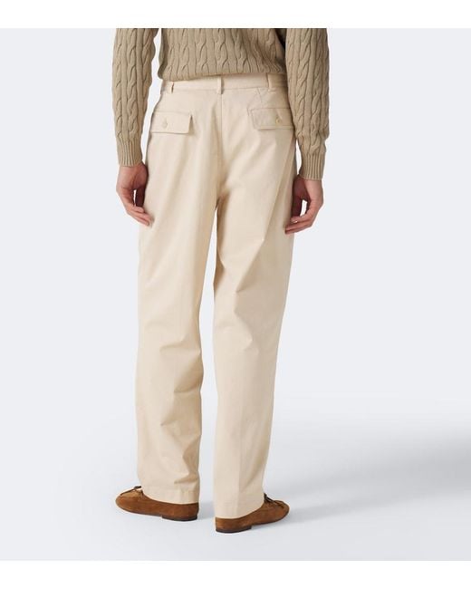 Ralph Lauren Natural Cotton-Blend Straight Pants for men