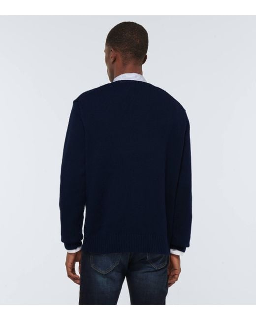 Polo Ralph Lauren Blue Cotton-blend Crewneck Sweater for men