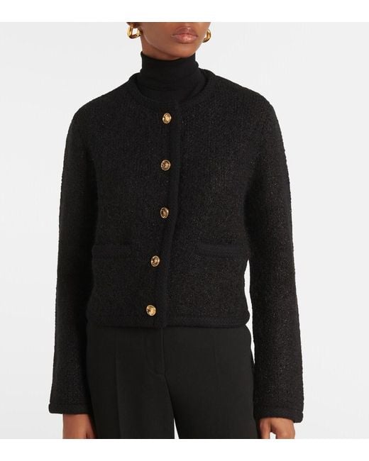 Altuzarra Black Napoline Knitted Cropped Jacket