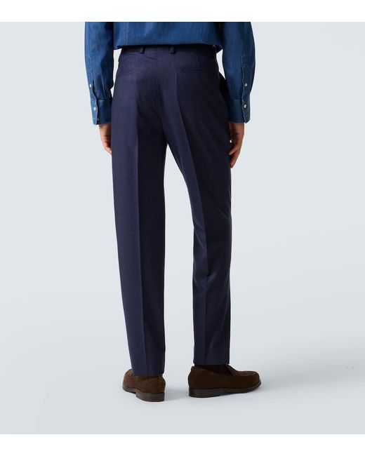 Brunello Cucinelli Blue Virgin Wool Suit for men