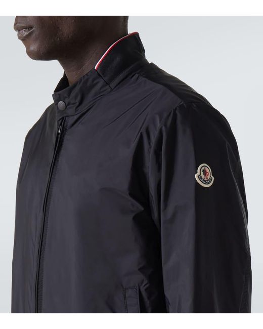 Felpa Reppe Con Zip E Logo di Moncler in Black da Uomo