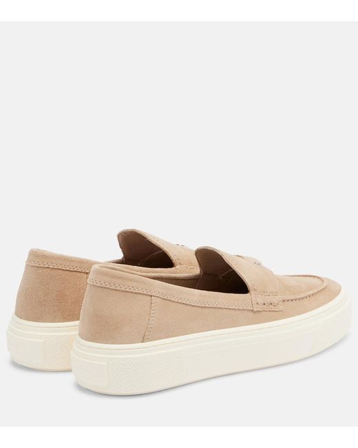 Hogan Natural Crosswind Suede Loafers