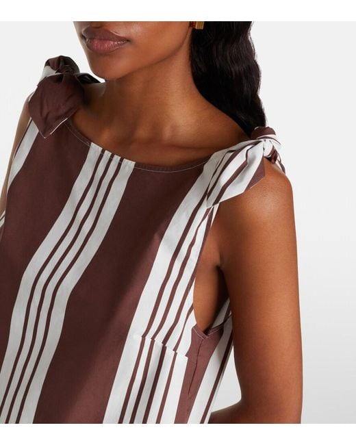 Posse Purple Rosie Striped Cotton Minidress