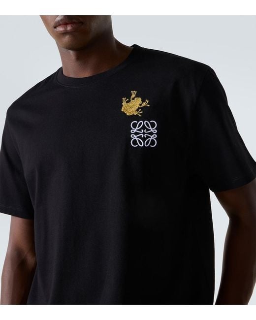 Loewe Black Relaxed Fit Cotton T-Shirt for men