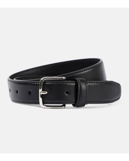 The Row Black Leather Belt