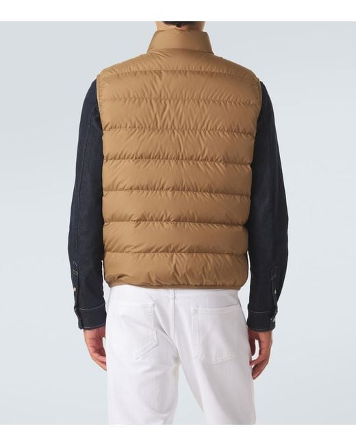 Chaleco De Plumas Contrin Moncler de hombre de color Brown