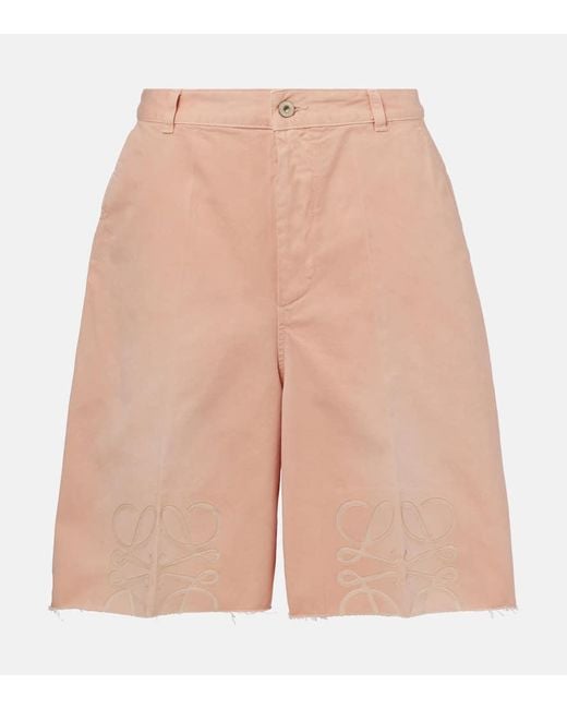 Loewe Natural Paula's Ibiza Anagram Bermuda Shorts