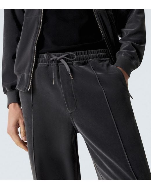 Tom Ford Blue Cotton-Blend Velour Sweatpants for men