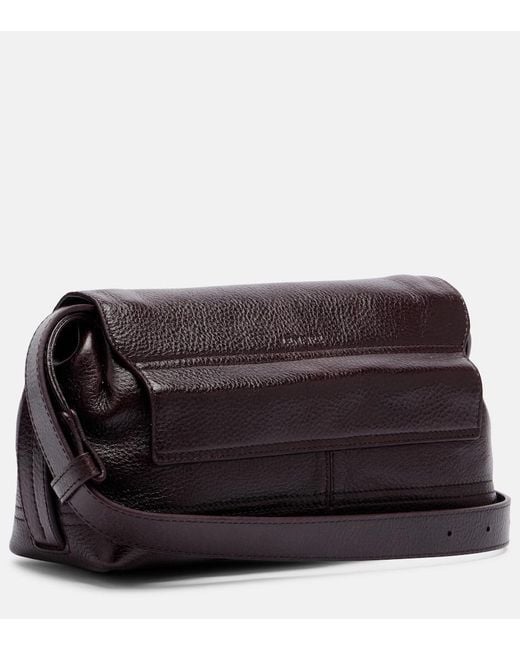 Lemaire Black Gear Small Leather Shoulder Bag