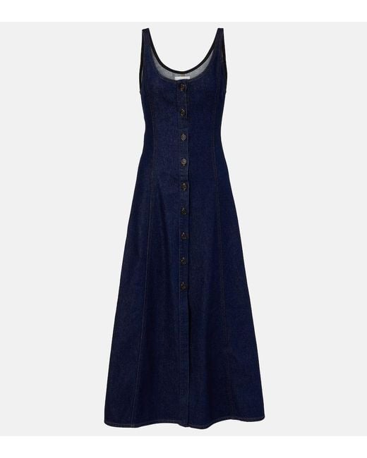 X Argent Farrow – Robe Midi En Jean Citizens of Humanity en coloris Blue