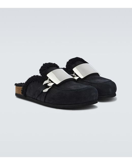 J.W. Anderson Slippers Aus Veloursleder in Black für Herren
