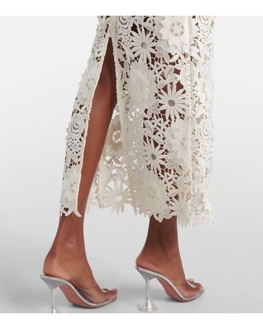 ROTATE BIRGER CHRISTENSEN White Bridal Midikleid Aus Spitze