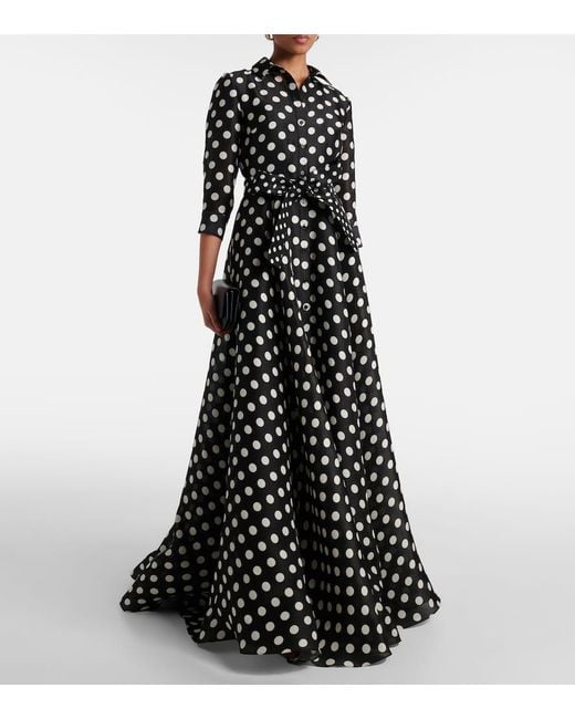 Carolina Herrera Black Robe Aus Seide