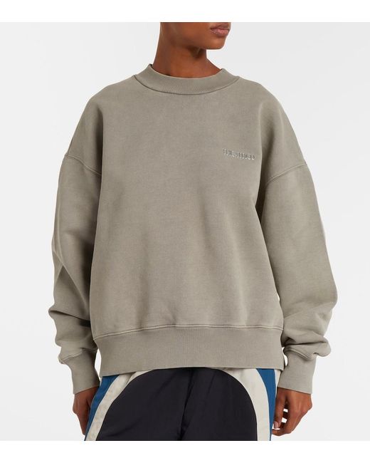 The Attico Gray Cotton Jersey Sweatshirt