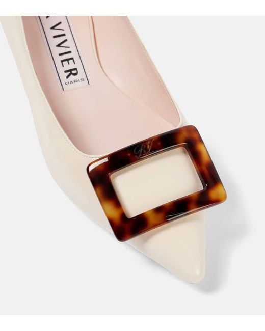 Roger Vivier Pink Ballerinas Gommettine Ball Aus Leder