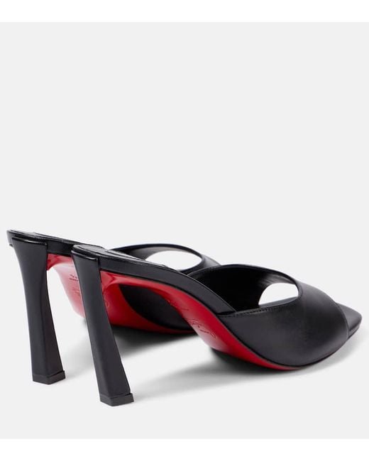 Christian Louboutin Black Pantoletten Condora 85 Aus Leder