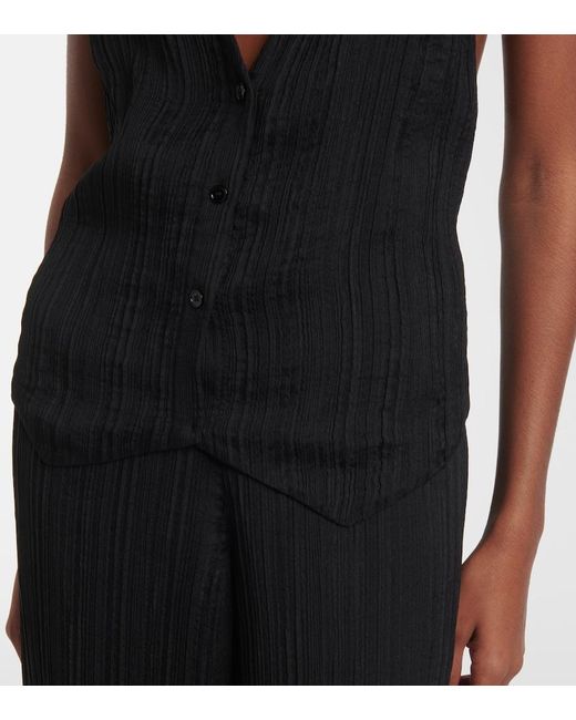 Chaleco Suez Plisado Joseph de color Black
