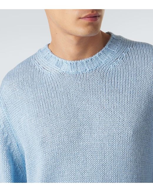 Saman Amel Pullover Gio Aus Seide in Blue für Herren