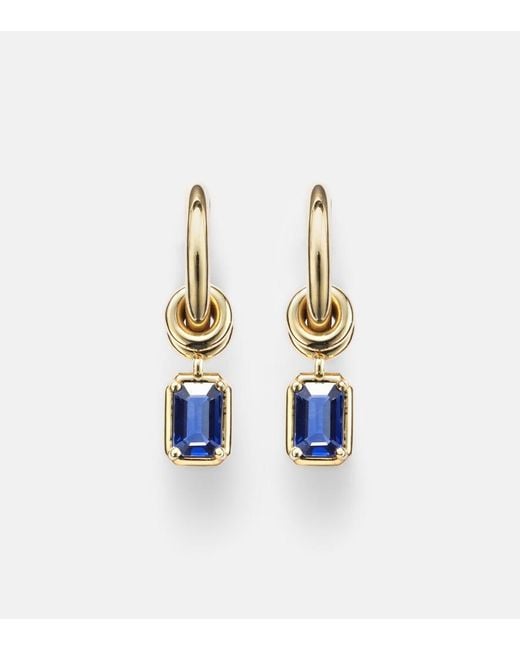 Spinelli Kilcollin Blue Zahra 18Kt Hoop Earrings With Sapphires