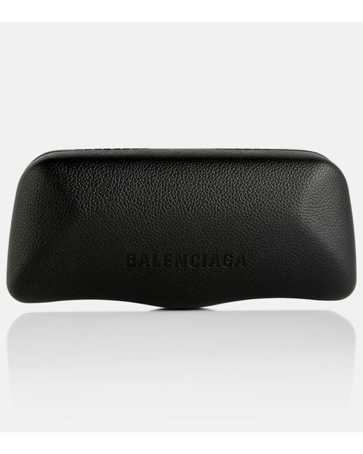 Balenciaga Gray Logo Rectangular Sunglasses