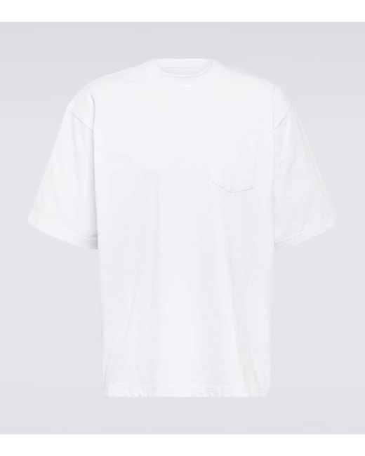 Camiseta de jersey de algodon Sacai de hombre de color White