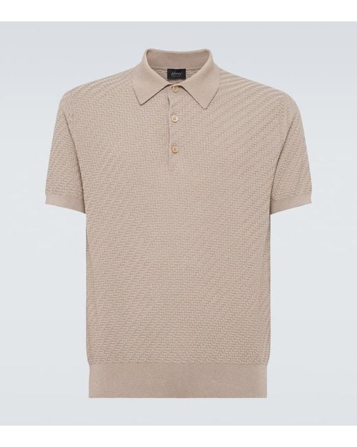 Polo En Coton, Soie Et Cachemire Brioni pour homme en coloris Natural