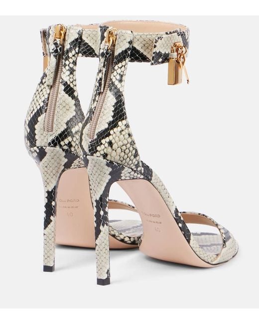 Tom Ford Natural Sandalen Padlock 105 Aus Leder