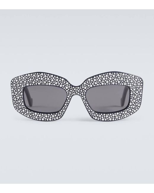 Loewe Sonnenbrille Pave Screen mit Kristallen in Gray für Herren