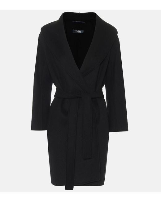 Max Mara Messi Black Wool Coat