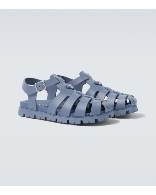 Prada Blue Fisherman Sandals for men