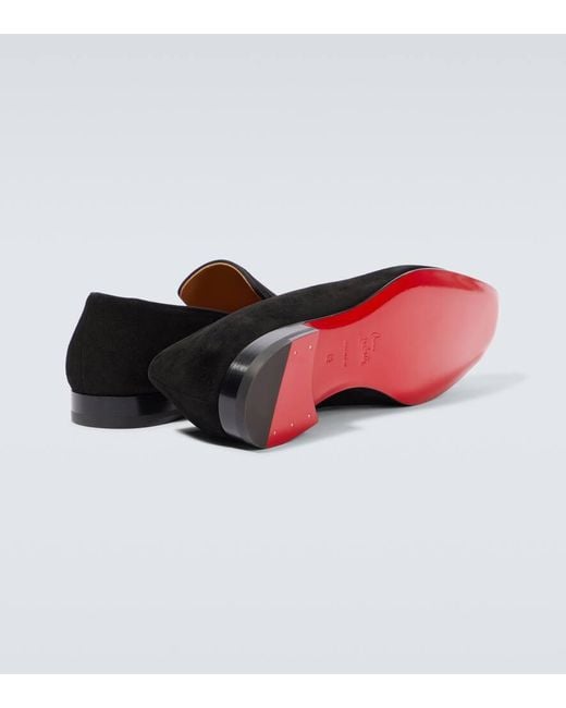 Christian Louboutin Slip-Ons Dandelion Aus Veloursleder in Black für Herren