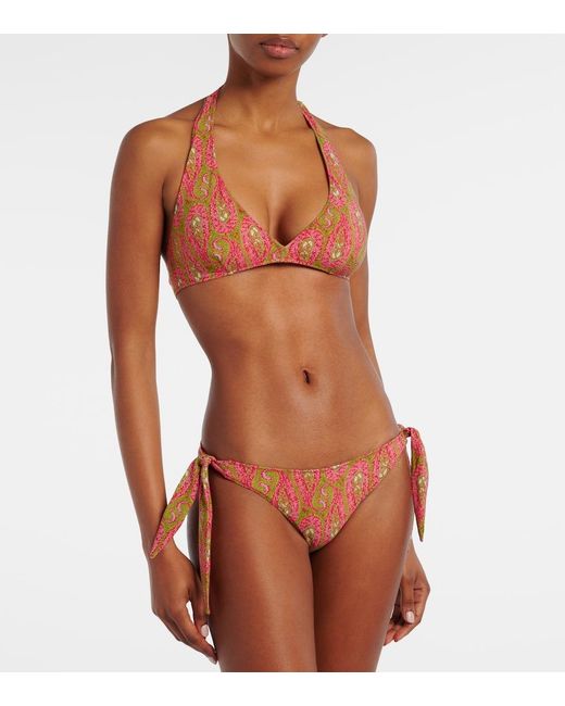 Etro Red Printed Bikini