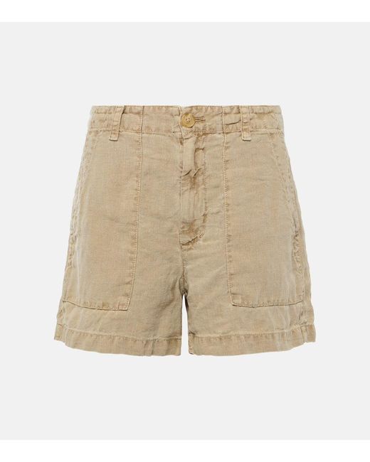 Velvet Natural Shorts Fallon Aus Leinen