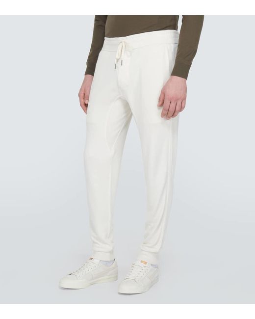 Pantalones deportivos de tiro bajo Tom Ford de hombre de color White