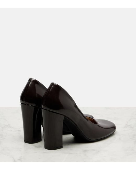 The Row Black Penelope Leather Pumps
