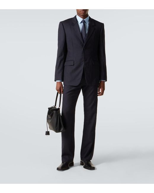 Balenciaga Blue Cotton Poplin Shirt for men