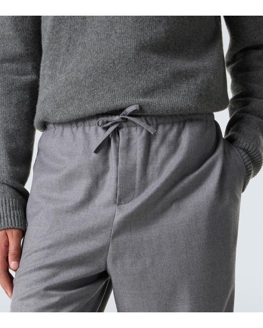 The Row Gray Xon Virgin Wool Straight Pants for men