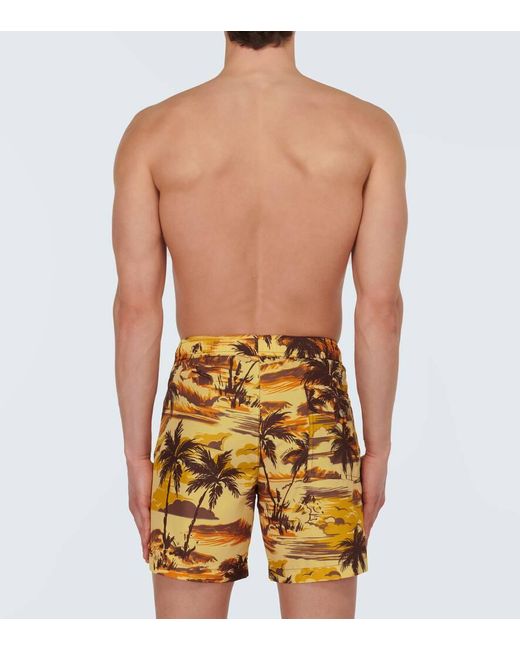 Moncler Bedruckte Shorts in Yellow für Herren